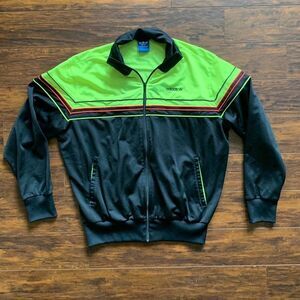 🚨Legit Old School throwback NEON zip up track jacket Adidas Alert 🚨